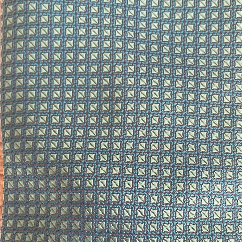 BCBG Teal Geometric Men's Silk Tie